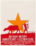 Artist: EARTHWORKS POSTER COLLECTIVE | Title: Vietnam victory anniversary celebration | Date: 1976 | Technique: screenprint, printed in colour, from two stencils