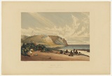 Artist: b'Angas, George French.' | Title: b'Rapid Bay, encampment of Yankalilla.' | Date: 1846-47 | Technique: b'lithograph, printed in colour, from multiple stones; varnish highlights by brush'