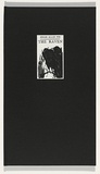Artist: AMOR, Rick | Title: Edgar Allan Poe The Raven. Woodcuts by Rick Amor. | Date: 1990 | Technique: Oblong published bound hard-cover volume, containing 15 bound pages of woodcuts and 1 loose page. Inside are 6 illustrations which are wooducts, printed in black ink, from one block. Bound in black cloth with an illustration [woodcut, printed in black ink, from one block on thick white wove paper] glued onto the black material cover.