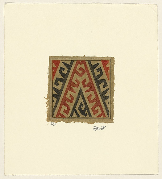 Title: b'Kait krek [Hook and cross]' | Date: 2007 | Technique: b'engraving, printed in colour, from two copper plates'