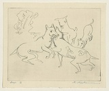 Title: b'Dogs' | Date: 1950s | Technique: b'etching, printed in black ink, from one plate'