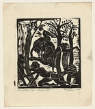 Artist: Hincksman, Bob. | Title: Torments of Hell | Date: 1967 | Technique: linocut, printed in black ink, from one block