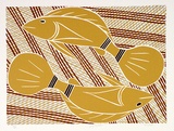 Artist: Marika, Banduk. | Title: Guyamanda | Date: 1986 | Technique: linocut, printed in colour, from reductive blocks
