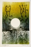 Artist: SHEARER, Mitzi | Title: not titled | Date: 1979 | Technique: etching, 2nd cut printed as monotype in colour from one  plate