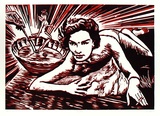 Artist: Paton, John. | Title: Say Grace | Date: 1991 | Technique: woodcut, printed in colour, from two blocks
