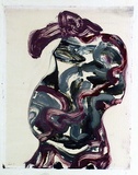 Artist: b'Partos, Paul.' | Title: b'not titled [Abstract in red, mauve and grey]' | Date: 1963 | Technique: b'monotype, printed in colour, from one plate'