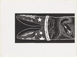 Artist: b'Hobson, Silas.' | Title: b'Ngampulungku wayupa' | Date: 1998, April | Technique: b'linocut, printed in black ink, from multiple blocks'