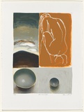 Artist: b'Lockhart, Adrian.' | Title: b'Cloud nude dishes.' | Date: 2000 | Technique: b'screenprint, printed in colour from 15 stencils'