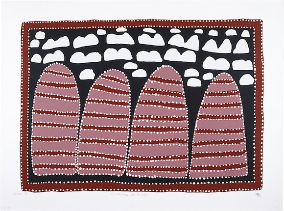 Artist: b'McKenzie, Queenie' | Title: b'Mingmarriya country' | Date: 1998, 30 April | Technique: b'screenprint, printed in colour, from multiple screens'