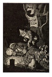 Artist: LINDSAY, Lionel | Title: Two sundowners, Swampy searches Brunny for the money [verso] | Technique: wood-engraving, printed in black ink, from one block | Copyright: Courtesy of the National Library of Australia