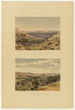 Artist: b'Angas, George French.' | Title: bView from Hall's Gully looking over Angas Park; On the Barossa Surveys, looking north toward German Pass. | Date: 1846-47 | Technique: b'lithograph, printed in colour, from multiple stones; varnish highlights by brush'