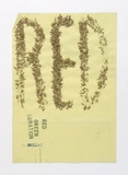 Artist: Grounds, Joan. | Title: Red-green duration: from the portfolio Rare birds with sticky wings. | Date: c.1978 | Technique: rubber stamps; collage of bird seed