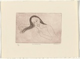 Artist: Dickerson, Robert. | Title: Contemplation. | Date: 1987 | Technique: etching, printed in sepia ink, from one zinc plate