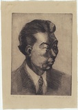 Artist: b'Aldor, Christine.' | Title: b'Percy.' | Date: 1945 | Technique: b'etching, aquatint, drypoint printed with plate-tone'