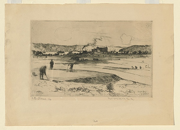 Title: b'Royal Sydney golf links' | Date: c.1926 | Technique: b'etching, in black ink, from one plate'