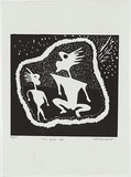 Artist: Deeaggadditt Phillips, Dennis. | Title: The blind man. | Date: 1986 | Technique: linocut, printed in black ink, from one block