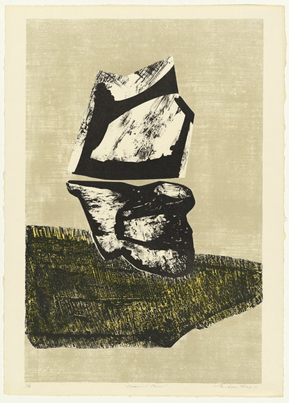 Artist: b'KING, Grahame' | Title: b'Primeval forms' | Date: 1965 | Technique: b'lithograph, printed in colour, from multiple stones [or plates]'