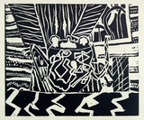 Artist: Allen, Joyce. | Title: (Still life). | Date: 1980s | Technique: linocut, printed in black ink, from one block