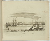 Artist: Nixon, F.R. | Title: The port, Mount Lofty. | Date: 1845 | Technique: etching, printed in black ink, from one plate