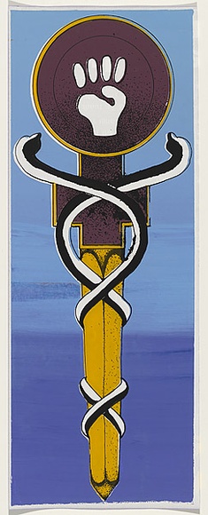 Artist: b'UNKNOWN' | Title: b(Women's medical symbol) | Date: 1977 | Technique: b'screenprint, printed in colour, from multiple stencils'