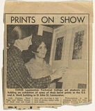 Title: b'Newspaper clipping: Prints on show'