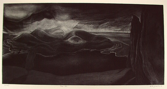 Artist: b'Johnstone, Ruth.' | Title: b'Tower Hill' | Date: 1986 | Technique: b'etching, drypoint and aquatint, printed in black ink, from one plate'