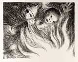 Artist: b'BOYD, Arthur' | Title: b'The ordeal by fire.' | Date: (1965) | Technique: b'lithograph, printed in black ink, from one plate' | Copyright: b'Reproduced with permission of Bundanon Trust'