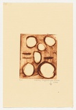 Artist: b'Napanangka Gibson, Nancy.' | Title: b'not titled [circles and lines]' | Date: 2004 | Technique: b'drypoint etching, printed in brown ink, from one perspex plate'