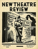 Title: New theatre review: October 1946 | Date: September 1946 | Technique: linocut, printed in black ink, from one block; letterpress text