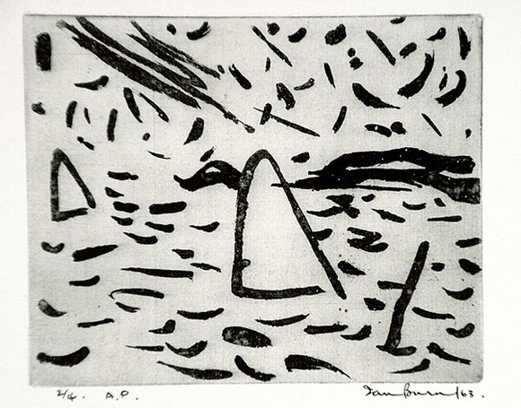 Artist: b'Burn, Ian.' | Title: b'not titled.' | Date: 1963 | Technique: b'aquatint, printed in black ink with plate-tone, from one plate'