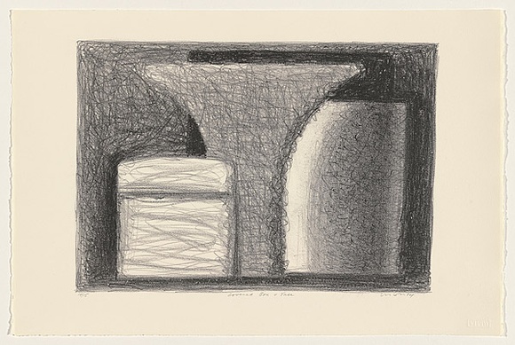 Title: b'Covered box and vase' | Date: 1984 | Technique: b'lithograph, printed in black ink, from one stone'