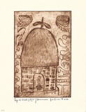Artist: Goma, Siune. | Title: Rundhaus [Roundhouse] | Date: 1972 | Technique: etching, printed in brown ink, from one plate