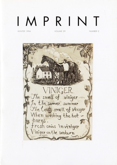 Artist: b'PRINT COUNCIL OF AUSTRALIA' | Title: b'Periodical | Imprint. Melbourne: Print Council of Australia, vol. 29, no. 2, 1994' | Date: 1994