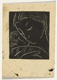 Artist: Bell, George.. | Title: (Mother and child). | Technique: linocut, printed in black ink, from one block