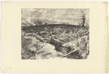 Artist: Dyson, Will. | Title: Messines, morning of the offensive. | Date: 1918 | Technique: lithograph, printed in black ink, from one stone