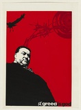 Artist: Stark, Al. | Title: Greed is God. | Date: 2002 | Technique: screenprint, printed in colour, from multiple stencils