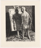 Artist: b'Macleod, Euan.' | Title: b'Easel' | Date: 2006 | Technique: b'etching and aquatint, printed in black ink, from one plate'