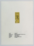 Artist: Hesterman, Heather. | Title: Ticket (No. 1 of 4) | Date: 1995, January | Technique: offset printing, printed in black ink | Copyright: © Heather Hesterman