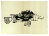 Artist: b'TUNGUTALUM, Bede' | Title: b'Alamunga (Barramundi)' | Date: 1991 | Technique: b'lithograph, printed in black ink, from one plate'