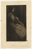 Artist: TRAILL, Jessie | Title: not titled [mother and child] | Date: 1909 | Technique: hardground-etching, drypoint and foul biting, printed in black ink with plate-tone, from one plate