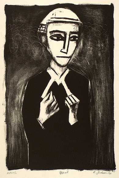 Artist: b'Dickerson, Robert.' | Title: b'Appeal' | Date: 1990 | Technique: b'lithograph, printed in black ink, from one stone'