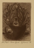 Artist: b'Florence, Naomi.' | Title: b'Cornu copiae' | Date: 1996, September | Technique: b'etching and drypoint, printed black ink, from one plate'