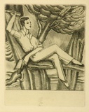 Artist: b'FEINT, Adrian' | Title: b'Bookplate: John Winter.' | Date: 1933 | Technique: b'etching, printed in black ink, from one plate' | Copyright: b'Courtesy the Estate of Adrian Feint'