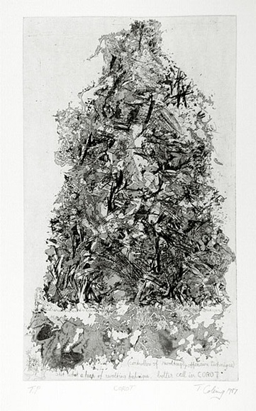 Artist: COLEING, Tony | Title: Corot. | Date: 1987 | Technique: etching, roulette and aquatint, printed in black ink, from one copper plate