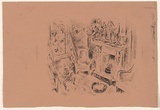 Artist: MACQUEEN, Mary | Title: Interior, Bewick Inn [recto] | Date: 1957 | Technique: lithograph | Copyright: Courtesy Paulette Calhoun, for the estate of Mary Macqueen