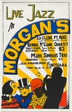 Artist: b'Lane, Leonie.' | Title: bLive jazz at Morgan's | Date: 1979 | Technique: b'screenprint, printed in colour, from four stencils' | Copyright: b'\xc2\xa9 Leonie Lane'