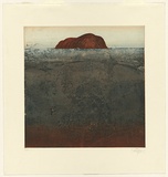 Artist: b'SCHMEISSER, Jorg' | Title: b'Ayers Rock II' | Date: 1979 | Technique: b'colour etching on softground and aquatint' | Copyright: b'\xc2\xa9 J\xc3\xb6rg Schmeisser'