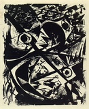 Artist: French, Len. | Title: (Destruction of the fleet). | Date: (1955) | Technique: lithograph, printed in black ink, from one plate | Copyright: © Leonard French. Licensed by VISCOPY, Australia