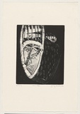 Artist: b'Andrews, Garry.' | Title: b'White mask' | Date: 1992, October | Technique: b'etching and aquatint with open bite, printed in black ink, from one plate' | Copyright: b'\xc2\xa9 Garry Andrews. Licensed by VISCOPY, Australia'