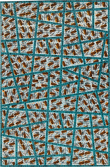Artist: b'REDBACK GRAPHIX' | Title: b'Wrapping paper: Banksia' | Date: 1986 | Technique: b'screenprint, printed in colour, from three stencils'